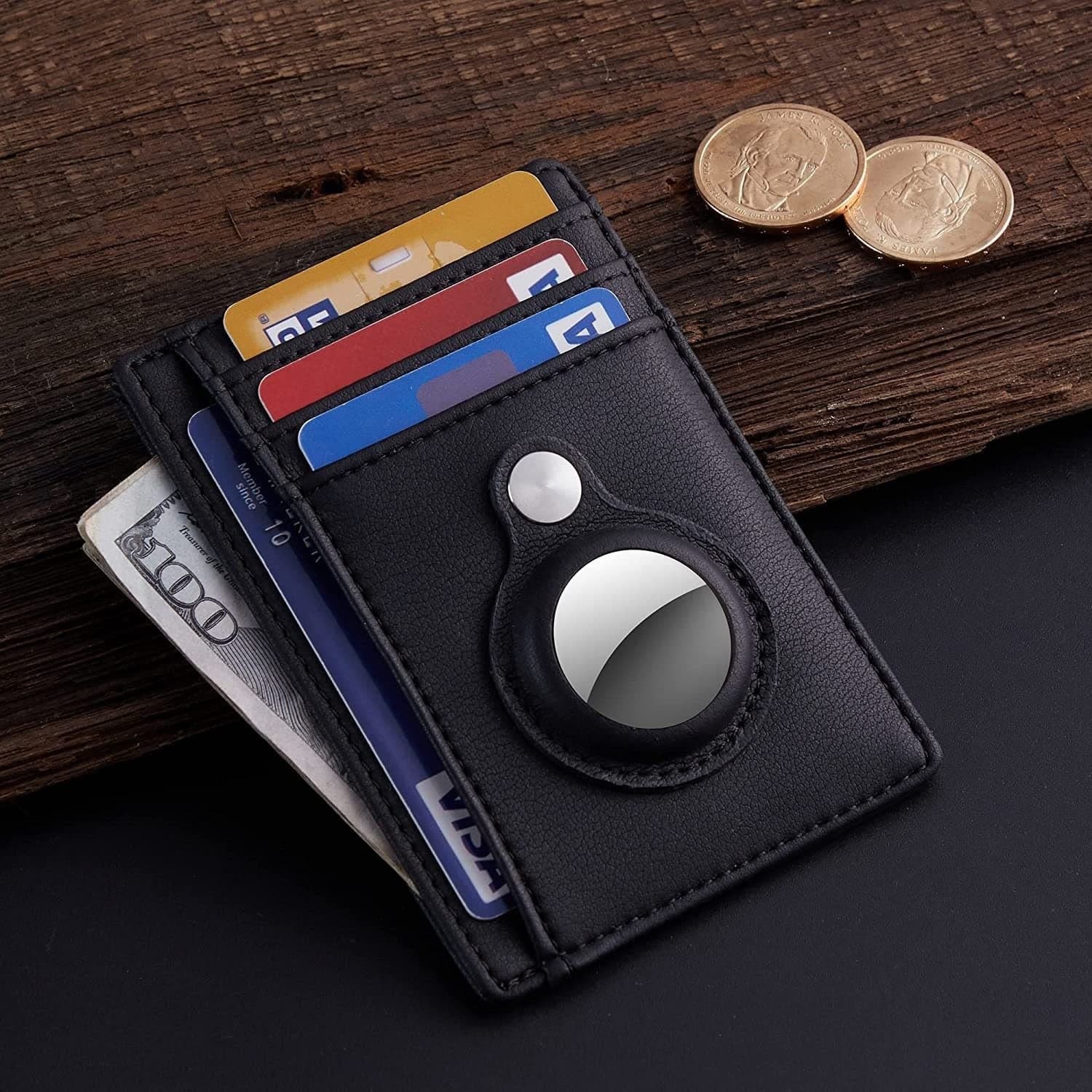Slim Leather AirTag Wallet with RFID Protection, photo 10