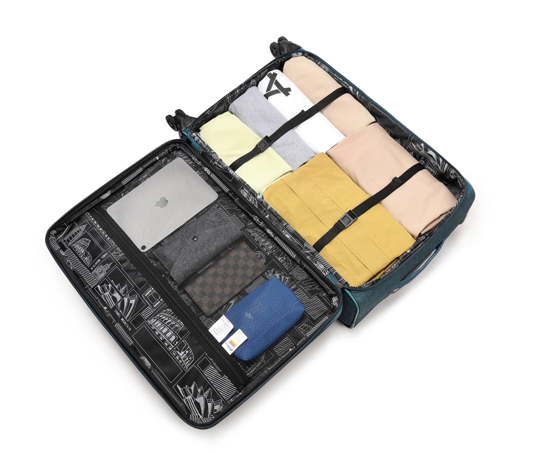 Camel Mountain Platinium 20 and 24 inch Expandable Softshell Suitcase Set, photo 17