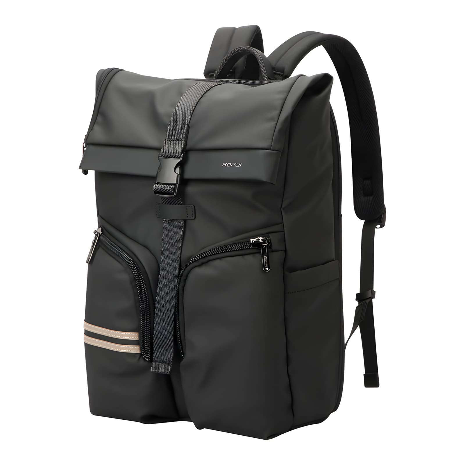 Bergamo Men's Roll-Top Laptop Backpack, Expands 27 to 35 L