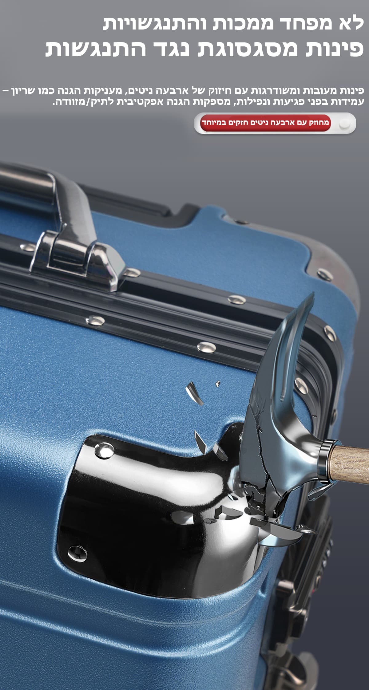 Camel Mountain Draynor™ Luxe Aluminum Frame Suitcase with Cup Holder and USB Port, photo 4