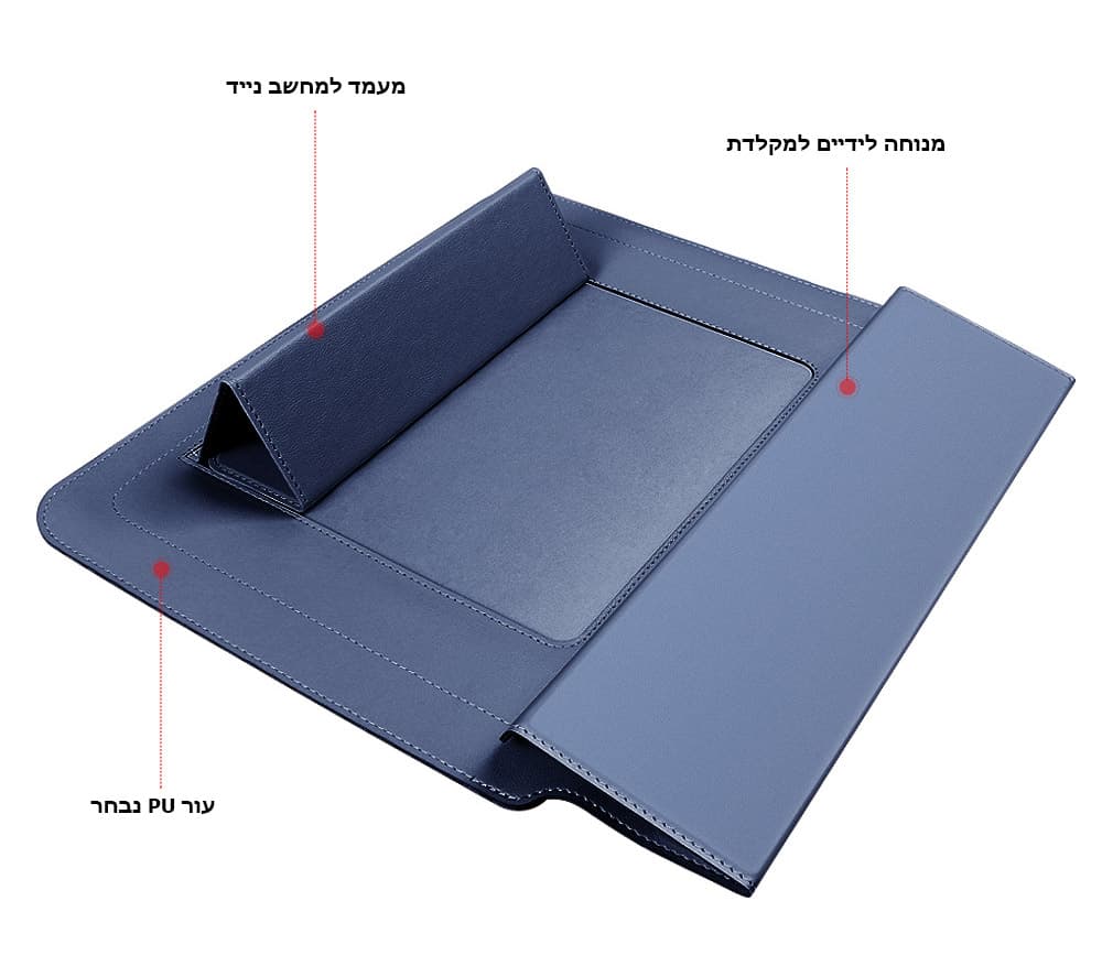 Dynaris™ Prime PU Leather Laptop Sleeve with Stand, photo 6
