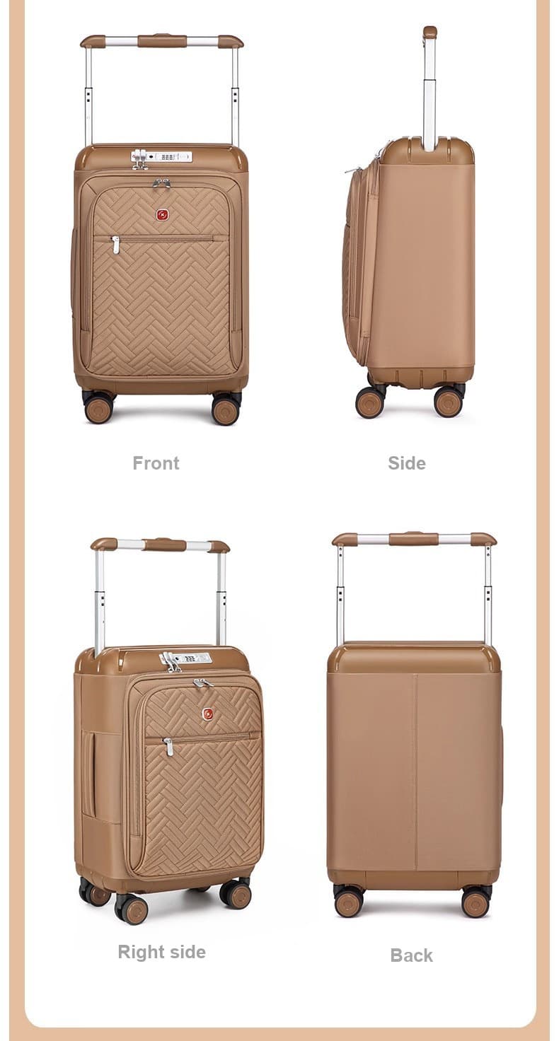Camel Mountain Aura 24 inch Medium Suitcase with Front Opening, USB Port and TSA Lock, photo 17