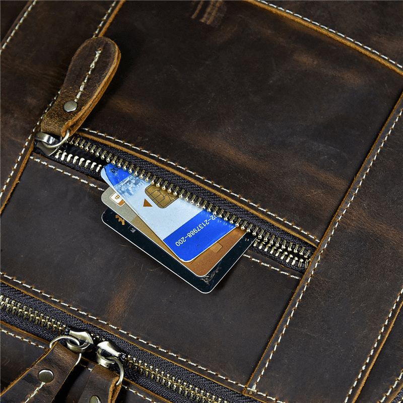 Vintageโข Pro Leather Laptop Backpack, photo 12
