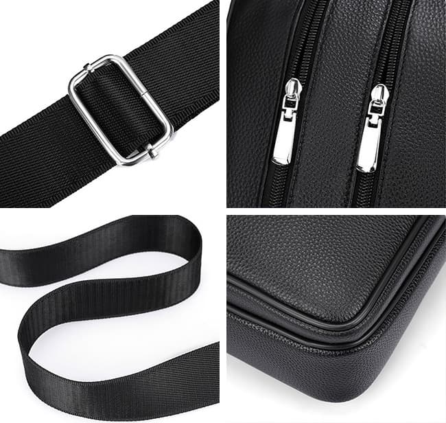 Salerno Men's Genuine Leather Crossbody Bag, photo 7