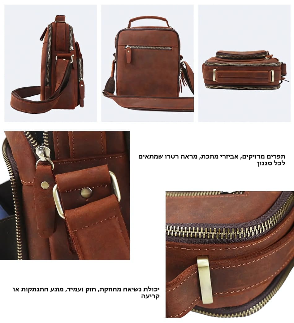 Cop™ Pro Genuine Leather Crossbody Bag for 9.7" iPad, photo 8