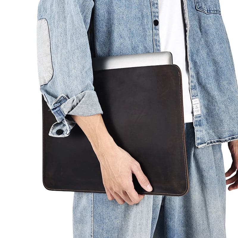Nyvonis™ Luxe Leather Laptop and iPad mini Sleeve, photo 18
