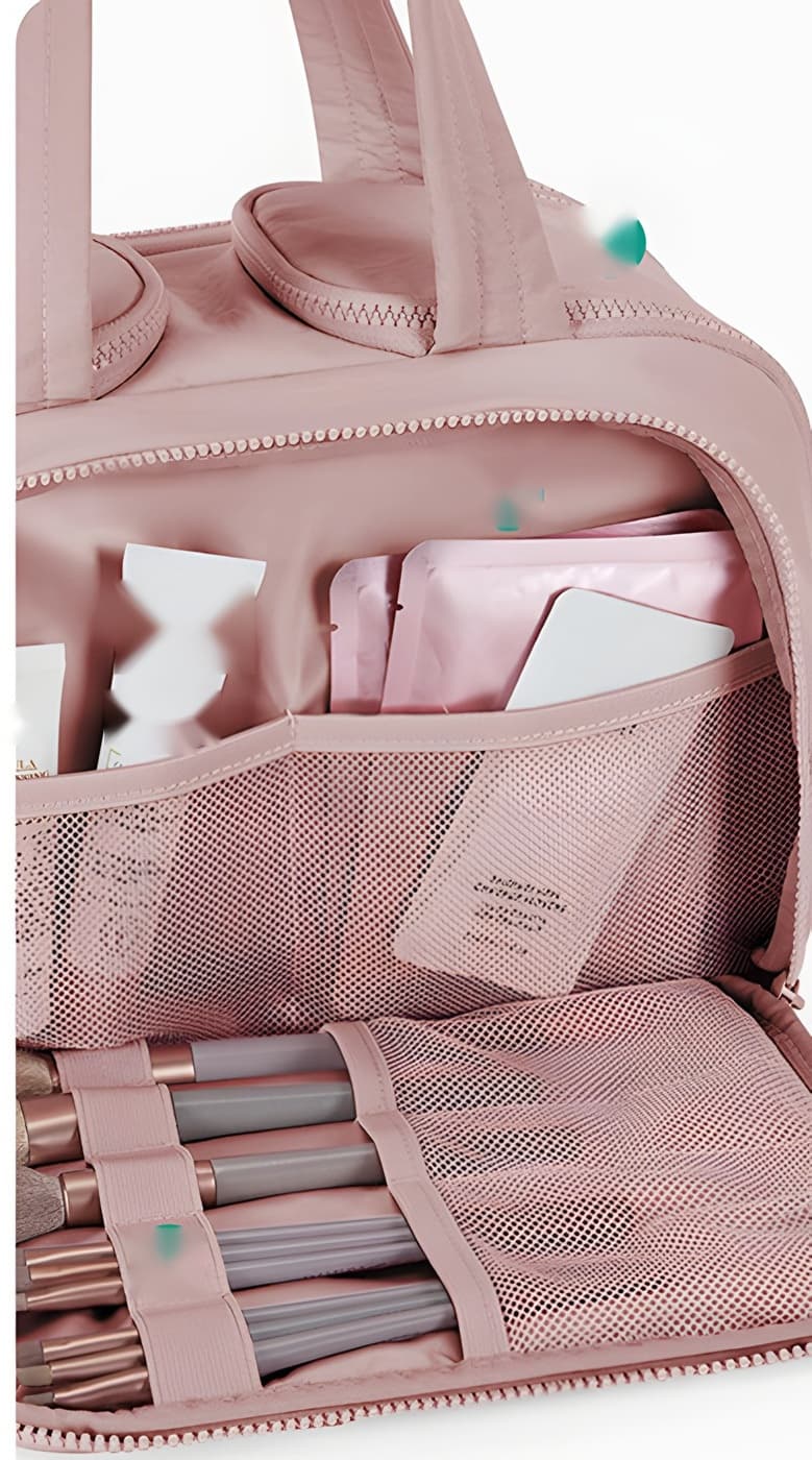Cannes Puffy Travel Toiletry Bag with Wet and Dry Sections, photo 9