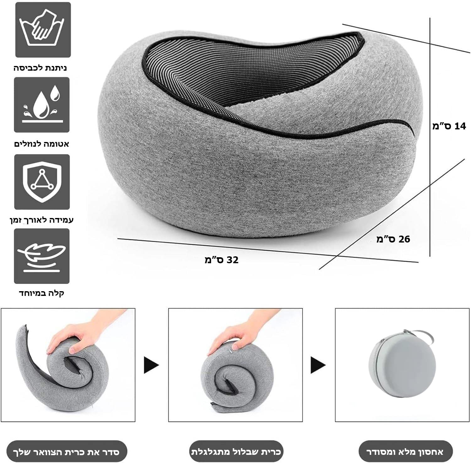 Solatrix™ Pro Memory Foam Travel Pillow, photo 8