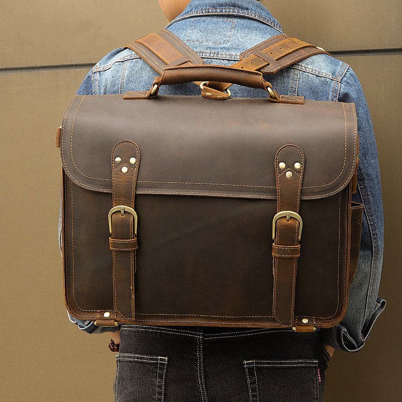 The Sunset Xtreme 35L Genuine Leather Laptop Briefcase, photo 13