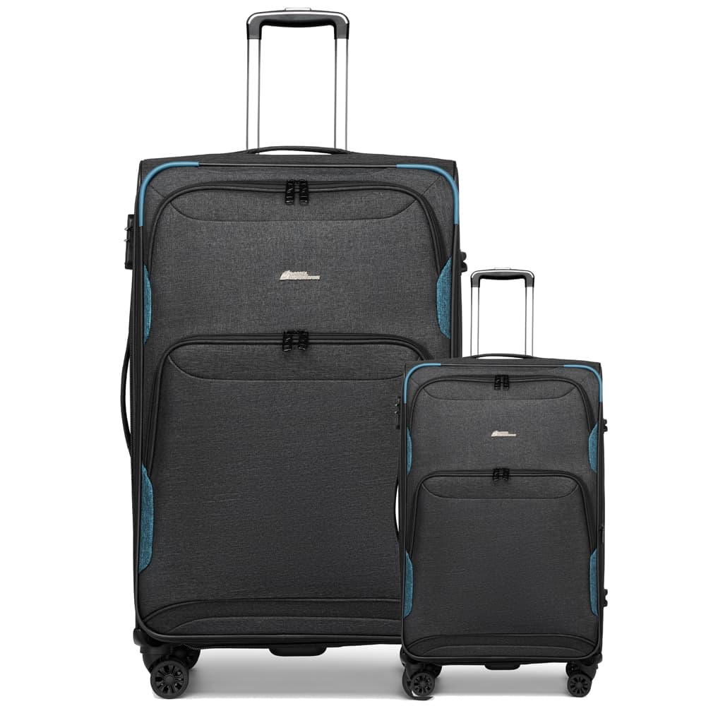 Camel Mountain Platinium 20 and 32 inch Expandable Softshell Suitcase Set