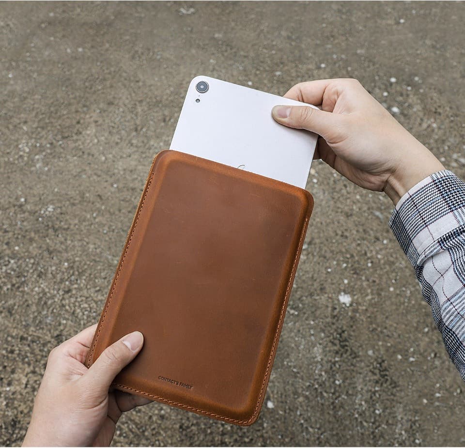 Nyvonis™ Luxe Leather Laptop and iPad mini Sleeve, photo 13