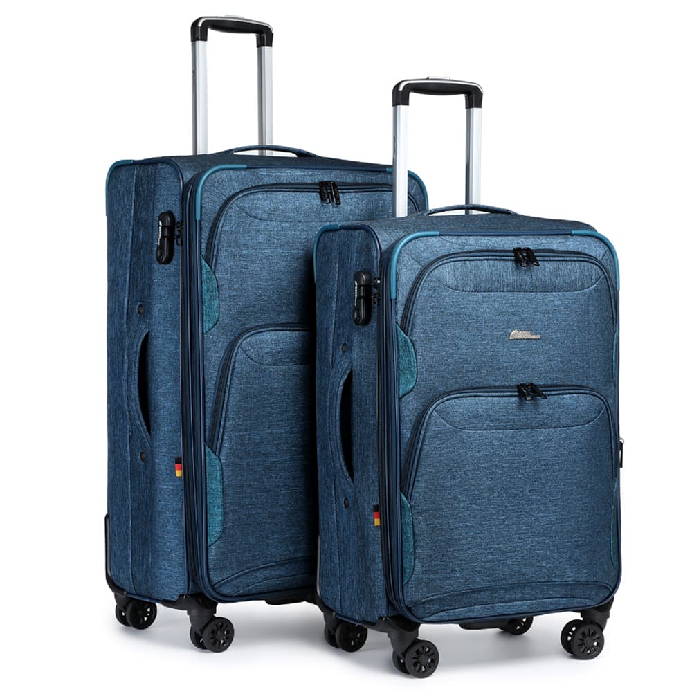 Camel Mountain Platinium 20 and 24 inch Expandable Softshell Suitcase Set