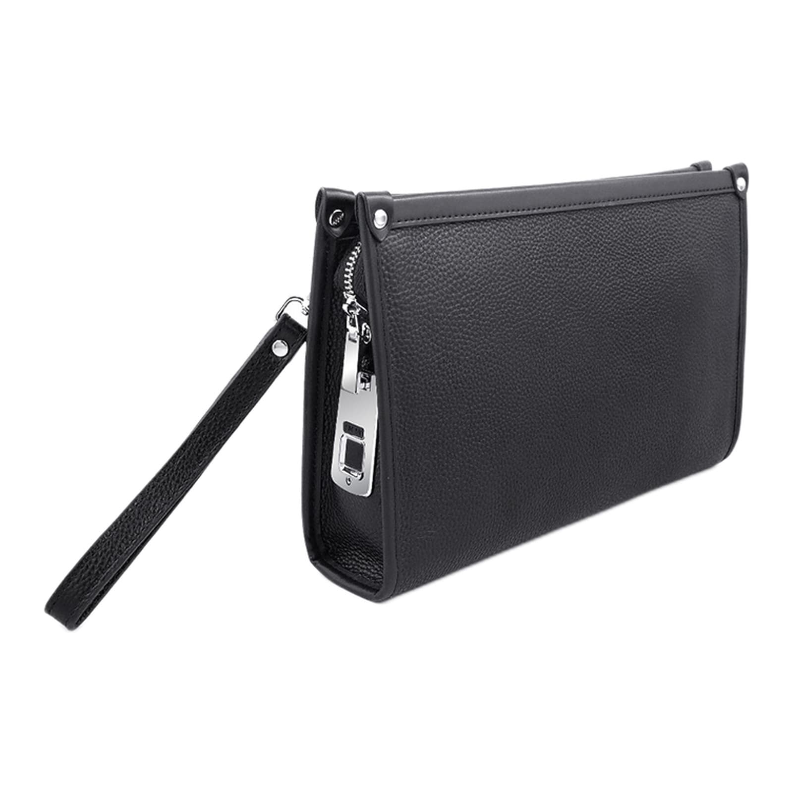 Freiburg Men's Genuine Leather Fingerprint Lock Clutch