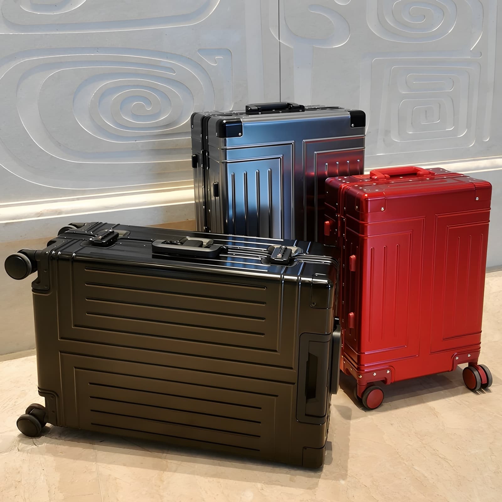 Monaco 2-Piece Aluminum Suitcase Set, 20" and 28", with TSA Locks, photo 13