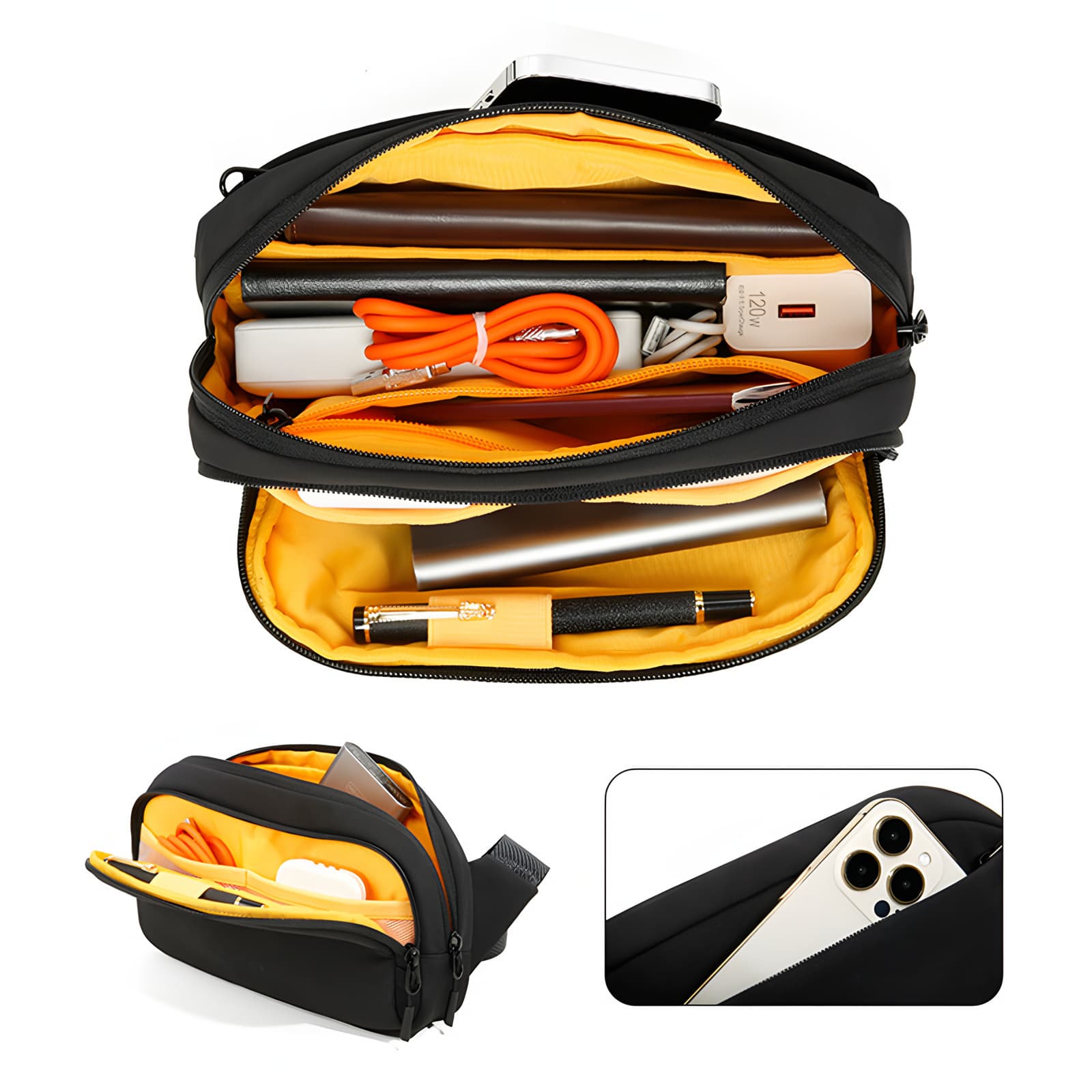 Cagliari Small Chest and Waist Bag with Anti-Theft Pocket, photo 16