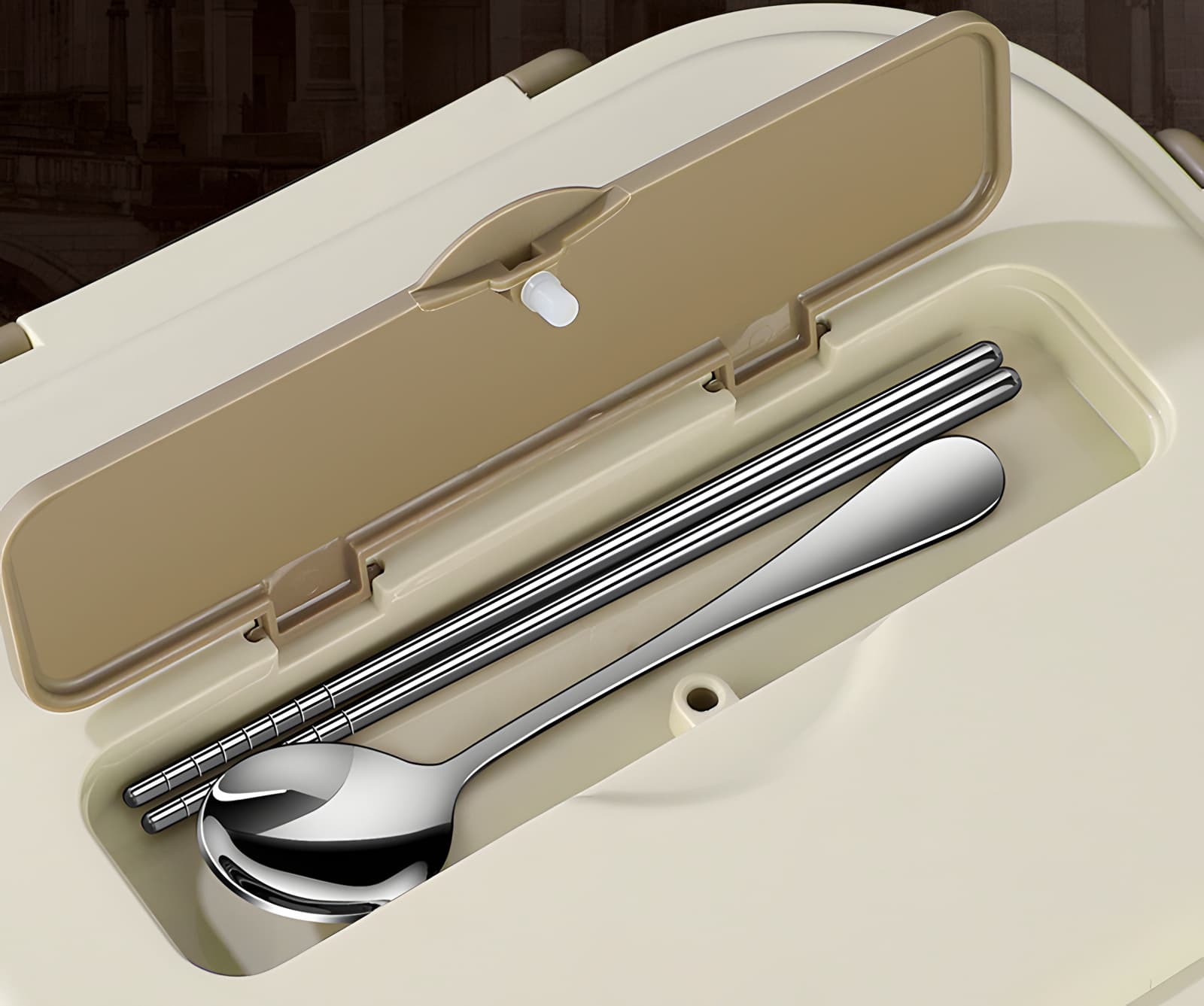 Grenoble Stainless Steel Compartment Lunch Box, 1000 ml, photo 5