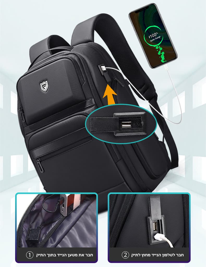 Levora ProX 30L Laptop Backpack with USB Port, photo 5