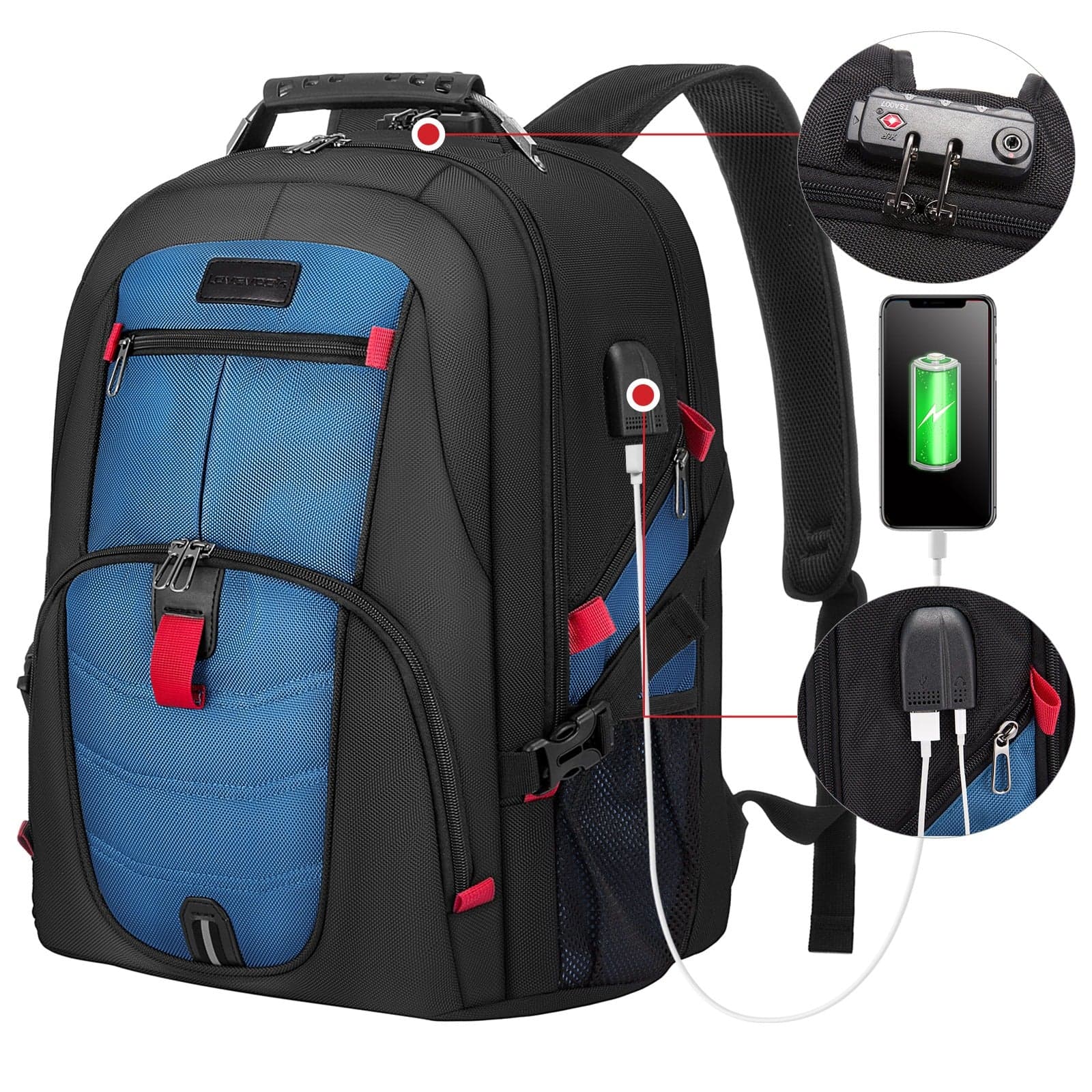Quinox Platinum Laptop Backpack up to 45L with USB Port, photo 3