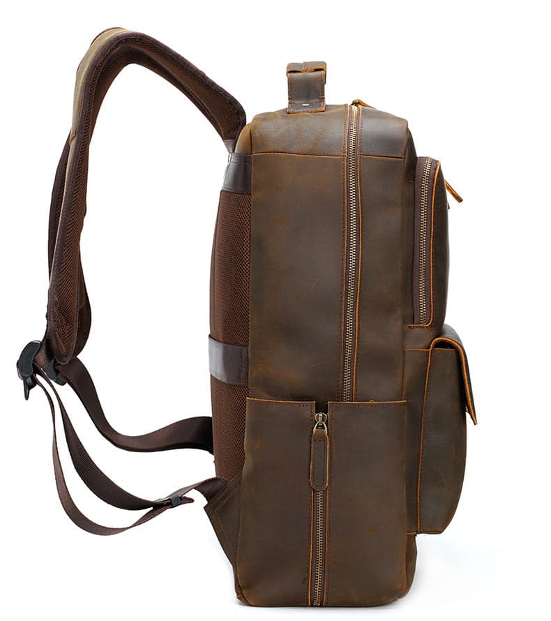 NomadTrak Platinum 34L Genuine Leather Laptop Backpack, photo 12