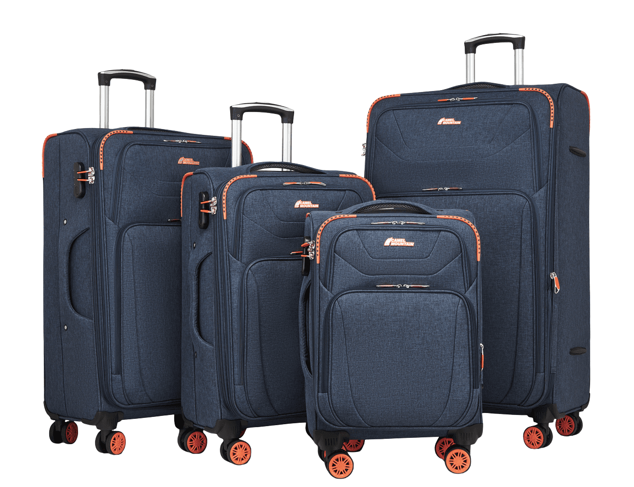 Camel Mountain® Americano Soft Suitcase Set of 4