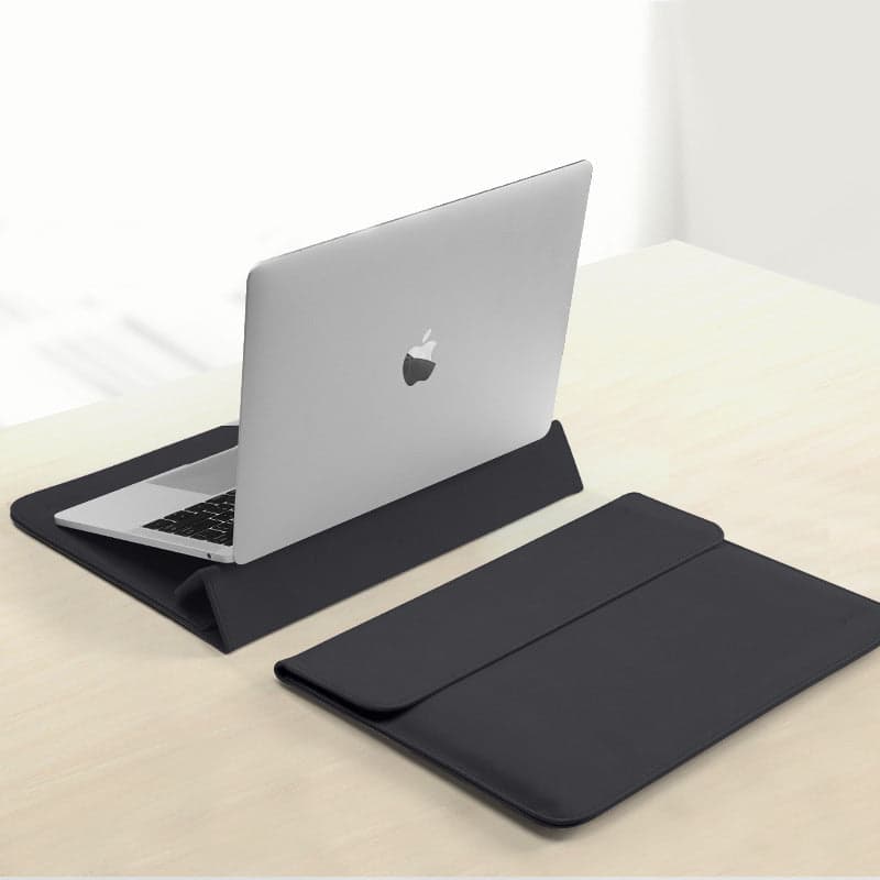 Nova Plus PU Leather Laptop Sleeve with Folding Stand
