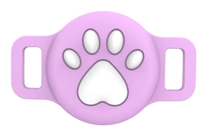 Luna Paw-Print Silicone AirTag Collar Holder for Dogs and Cats, photo 4