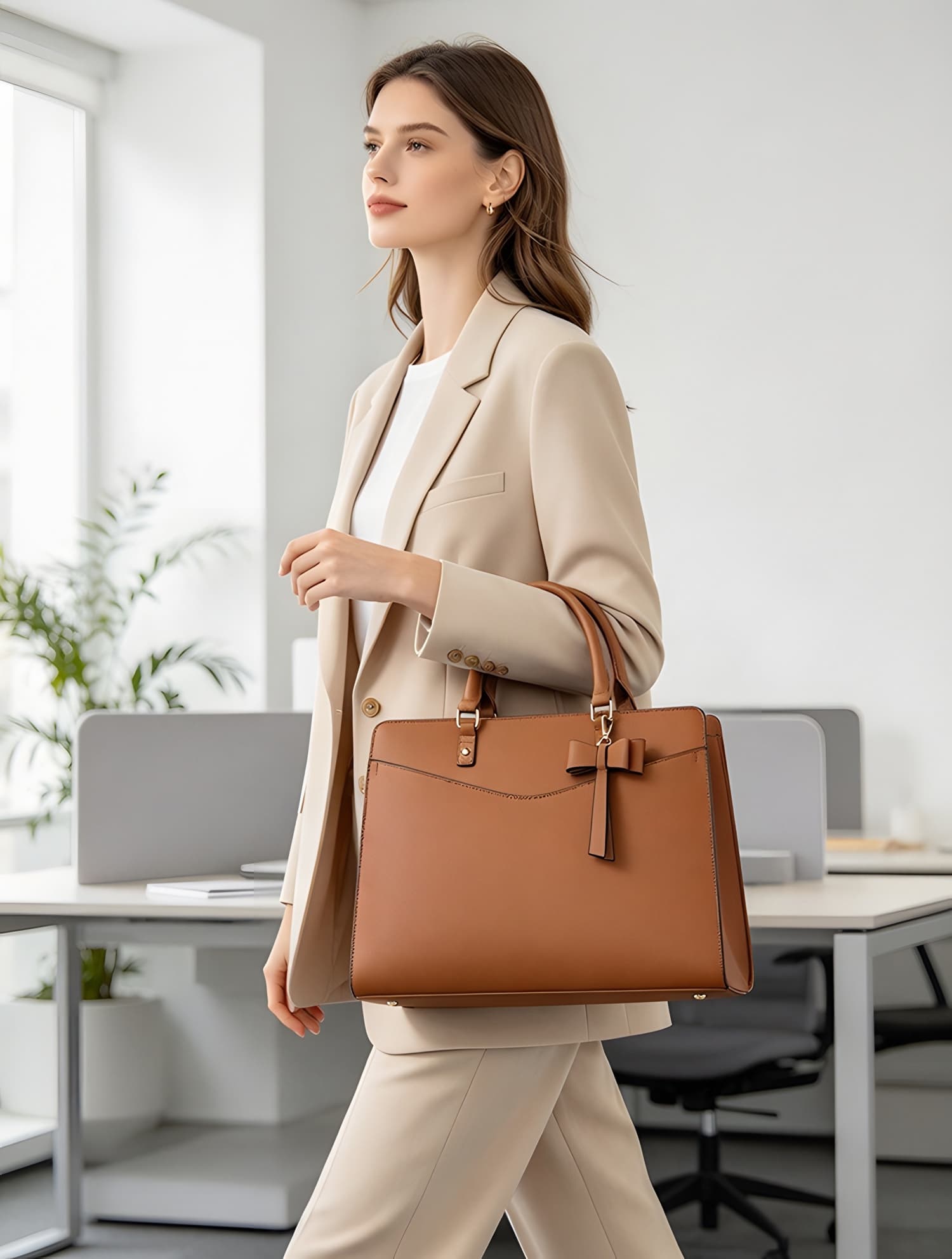Bordeaux Women's 15" Laptop Work Bag, Saffiano Synthetic Leather, photo 16