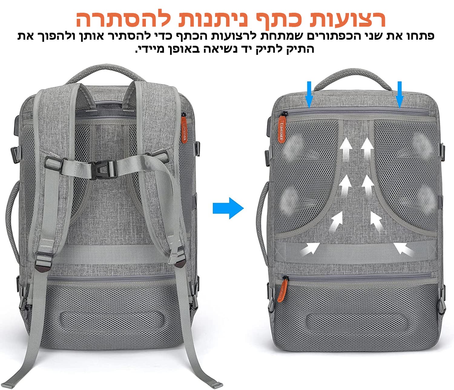 Solenor™ 40L Travel Backpack with Packing Cubes, photo 7