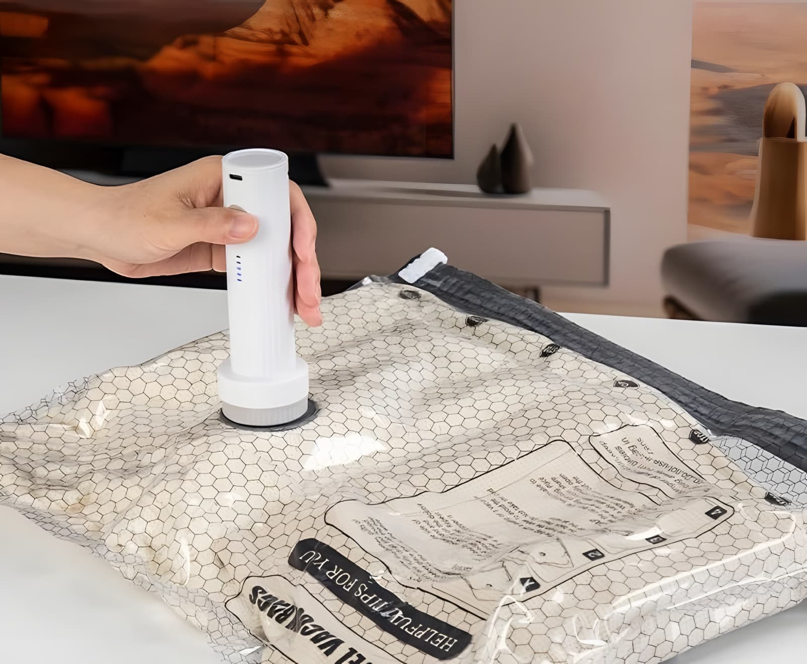 Olbia Travel Vacuum Bag Set with Rechargeable Electric Pump, photo 6