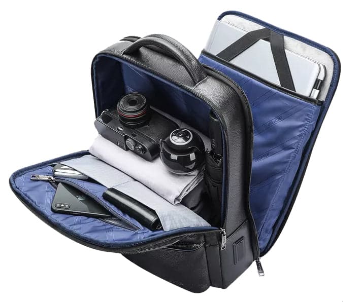 The Company™ Genuine Leather Laptop Backpack with USB Port, photo 2