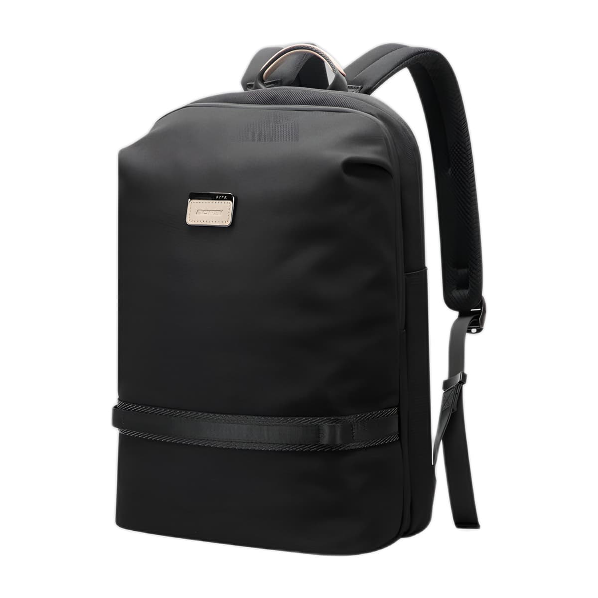 Ancona Laptop Backpack with Spring Shoulder Straps, Black or White