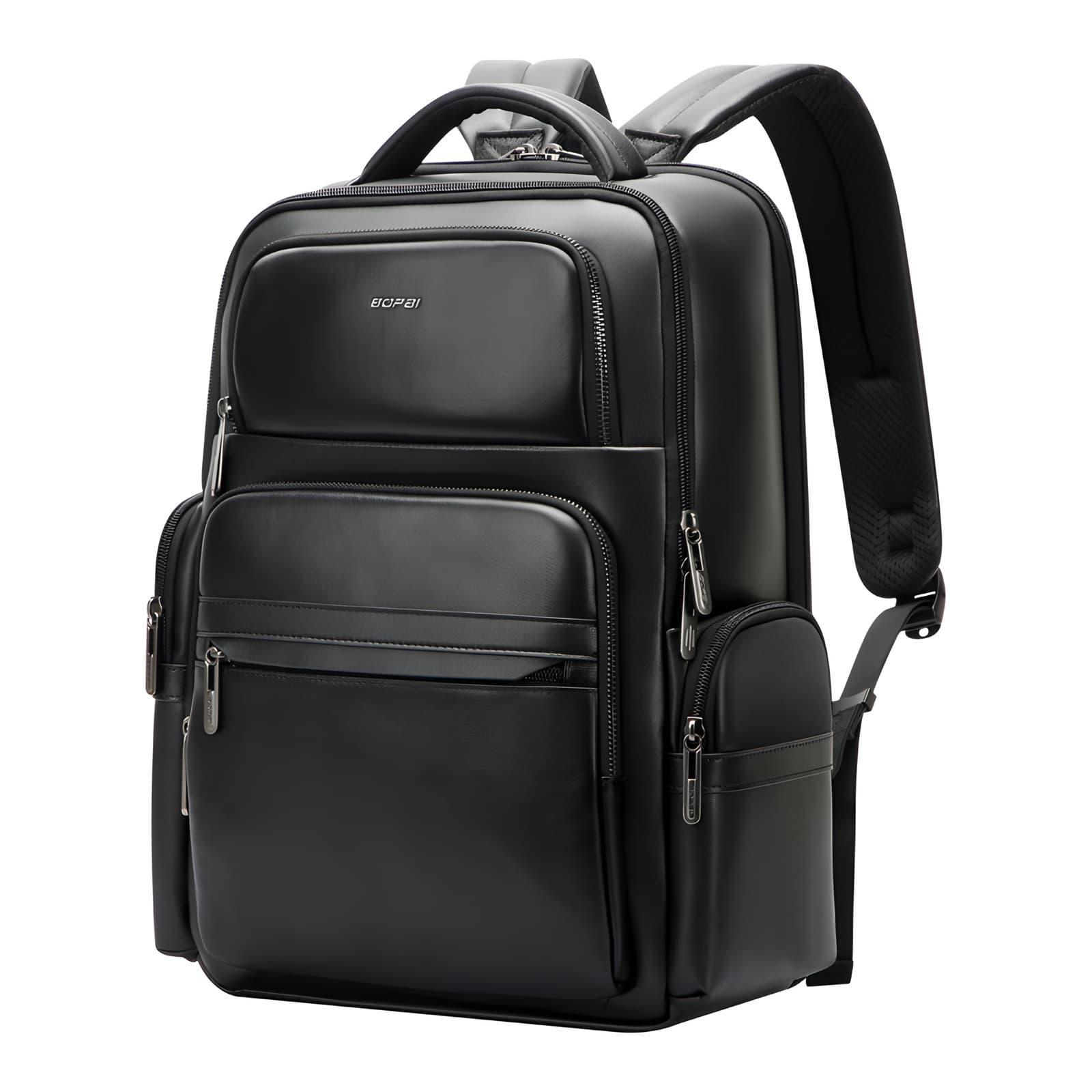 Lecce Men's Full-Grain Leather Laptop Backpack
