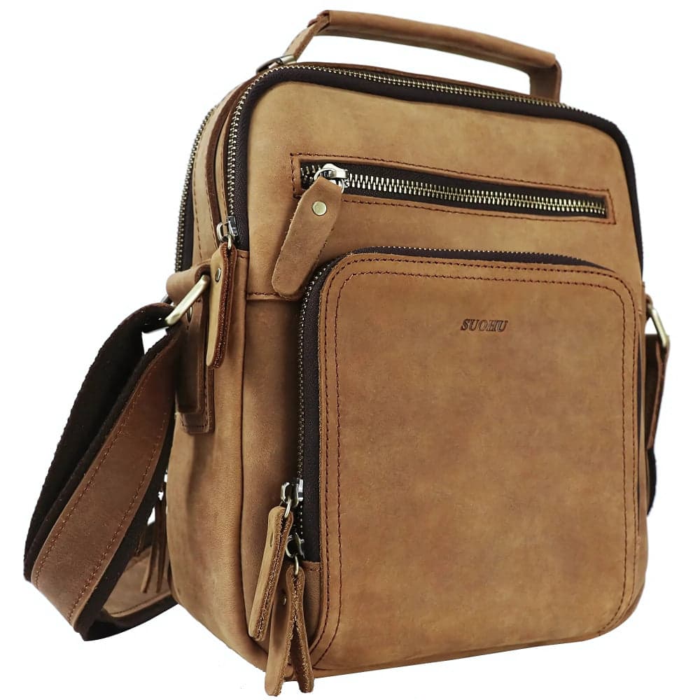 Cop™ Pro Genuine Leather Crossbody Bag for 9.7" iPad