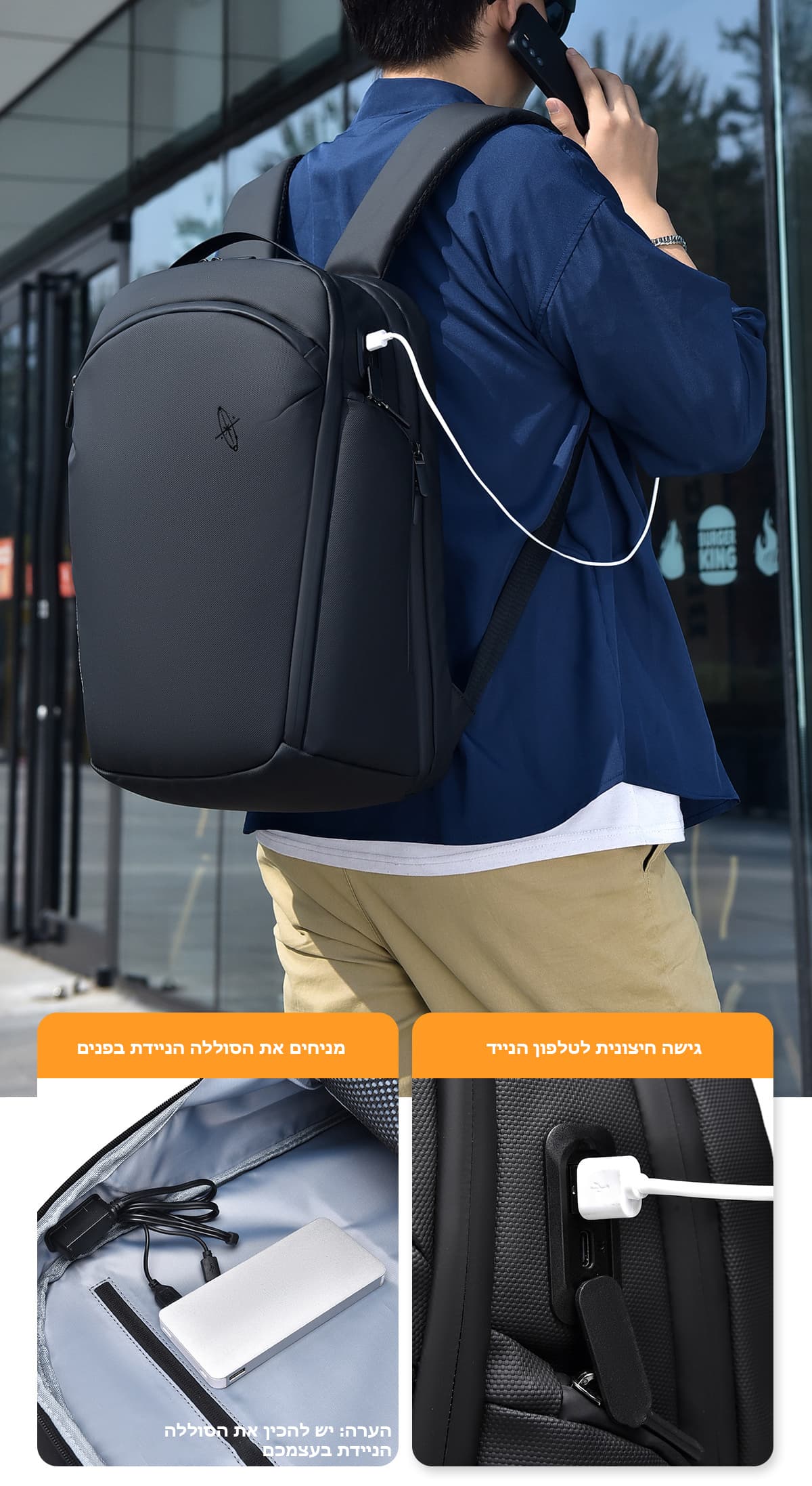 Voyager Max-Tech 25L Laptop Backpack with USB Port, photo 9