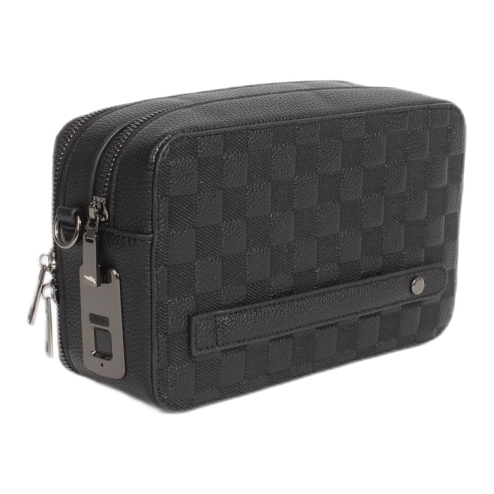 Graz PU Leather Fingerprint Lock Crossbody Bag