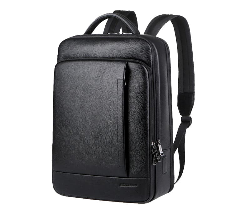 TrailPulseX Platinum 17L Expandable Genuine Leather Laptop Backpack