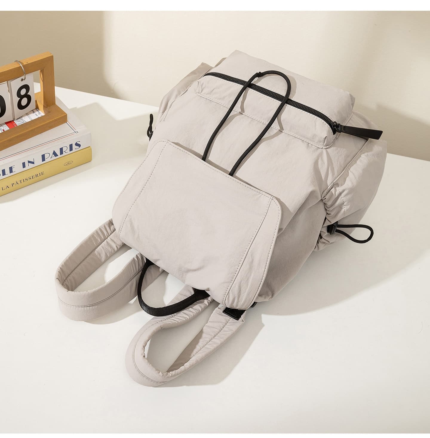Malaga Women's Drawstring Flap Backpack with Anti-Theft Pocket, photo 20