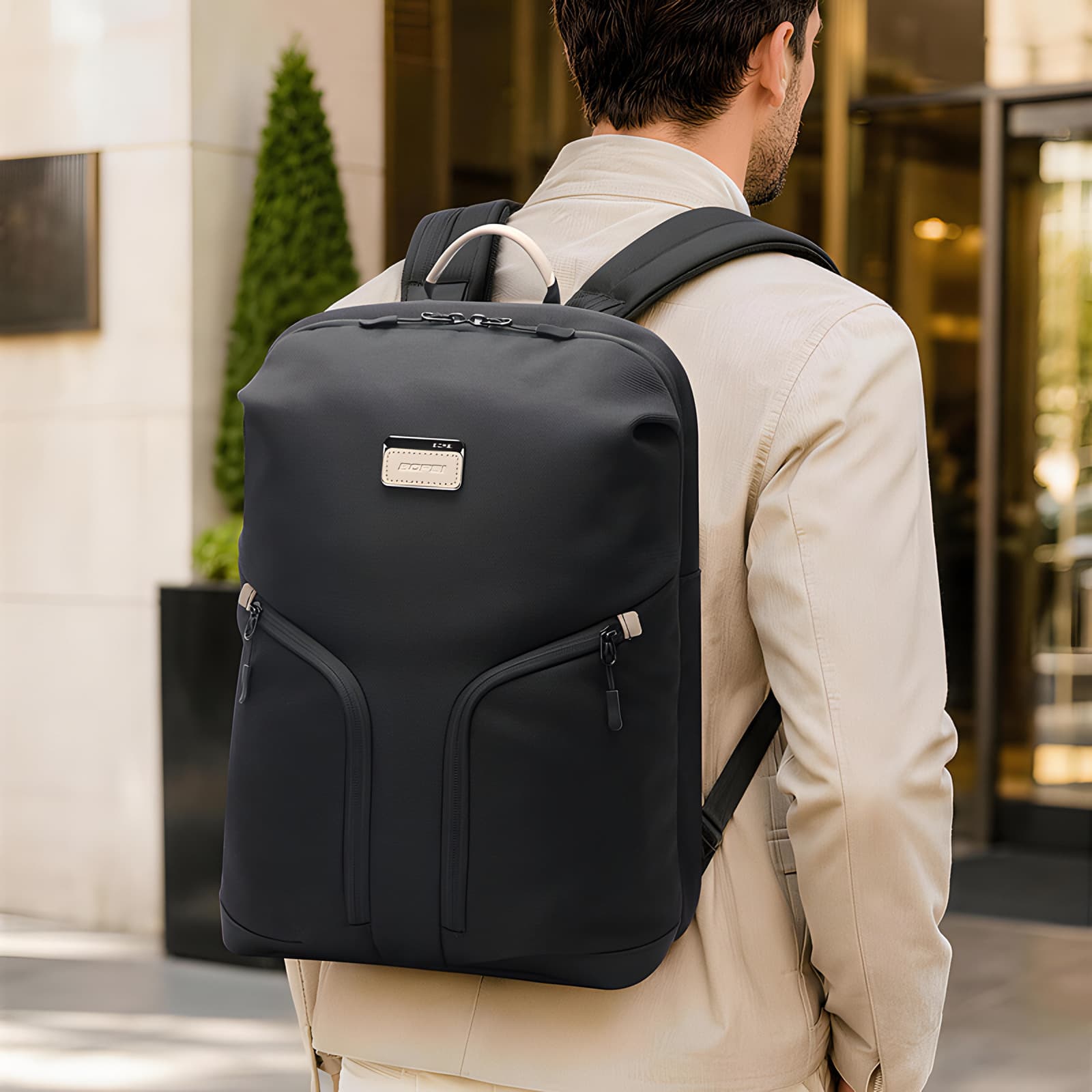 Padova Laptop Backpack with Spring Shoulder Straps, photo 2