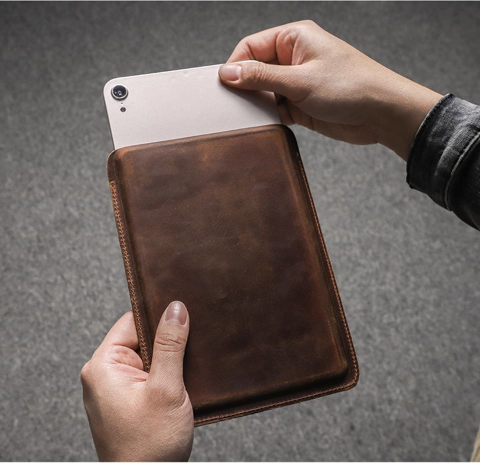 Nyvonis™ Luxe Leather Laptop and iPad mini Sleeve, photo 9