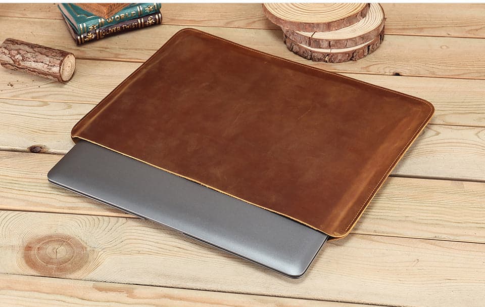 Nyvonis™ Luxe Leather Laptop and iPad mini Sleeve, photo 8