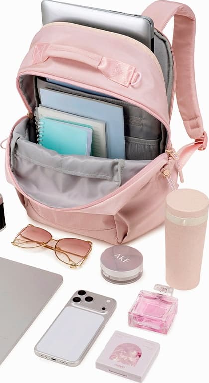 Amalfi Soft Women's Laptop Backpack with Matching Pouch, photo 9