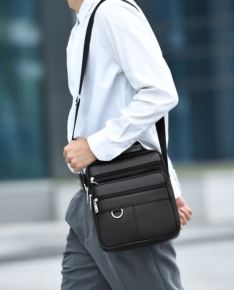 Salerno Men's Genuine Leather Crossbody Bag, photo 2