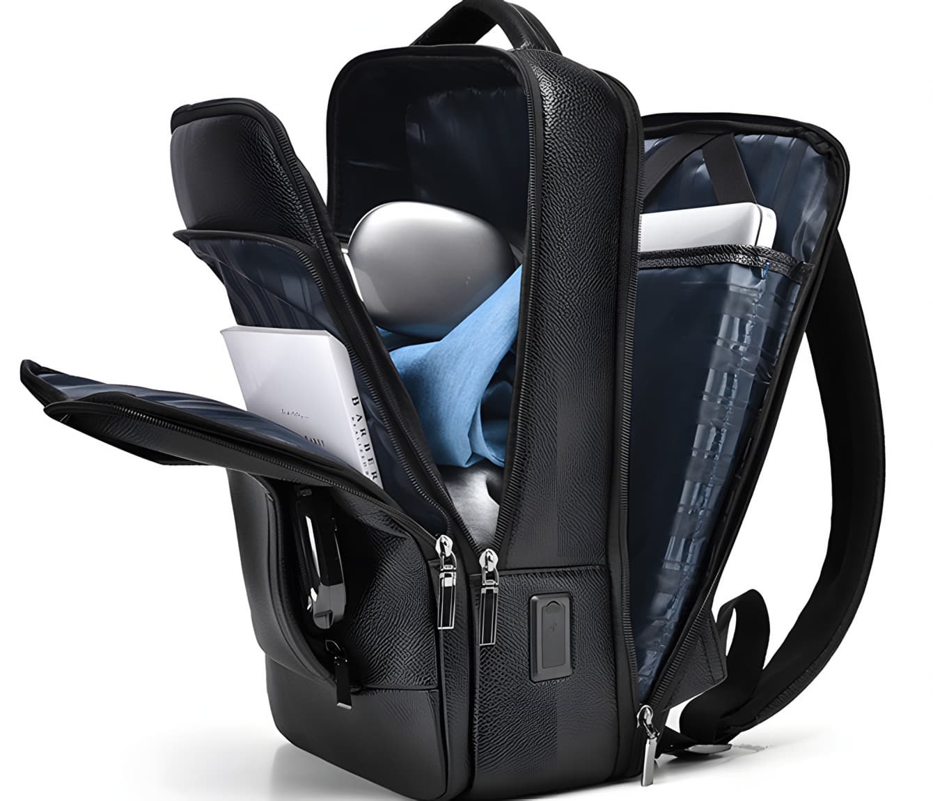 Camel Mountain Antwerp Men's Business Backpack, Laptop up to 16 Inches, USB Port, photo 5