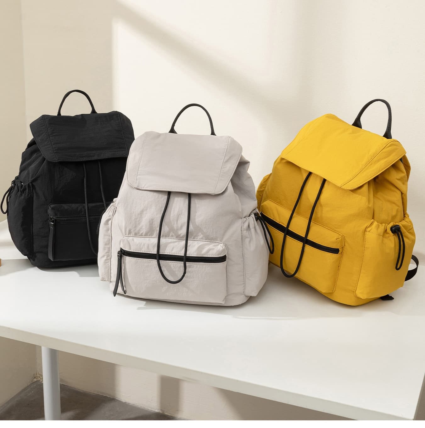 Malaga Women's Drawstring Flap Backpack with Anti-Theft Pocket, photo 17