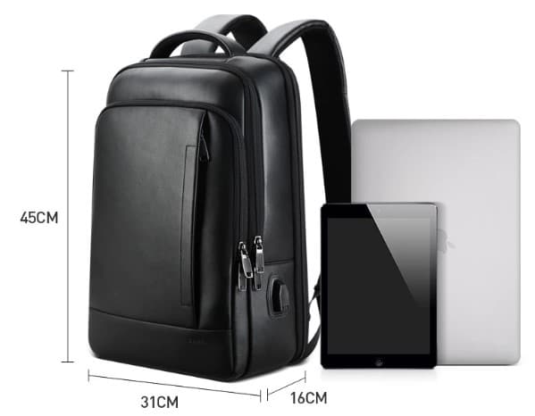 The Mulhens Leather Business Backpack with USB and Type-C, photo 15