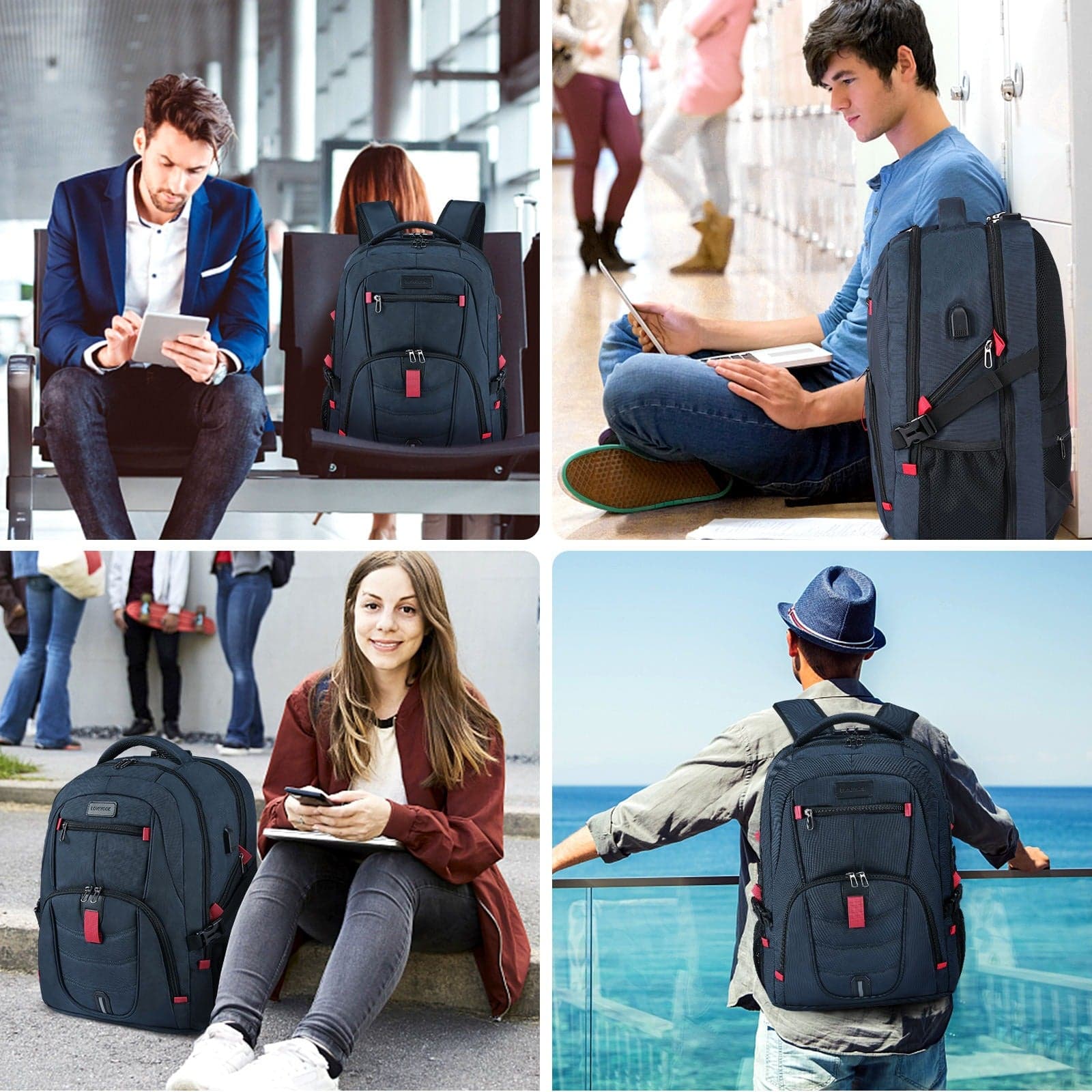 Quinox Platinum Laptop Backpack up to 45L with USB Port, photo 2