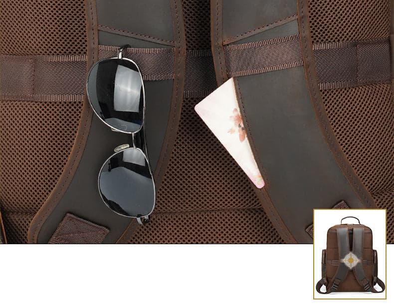 The Anchovie Pro 40L Genuine Leather Laptop Backpack, 17", photo 3