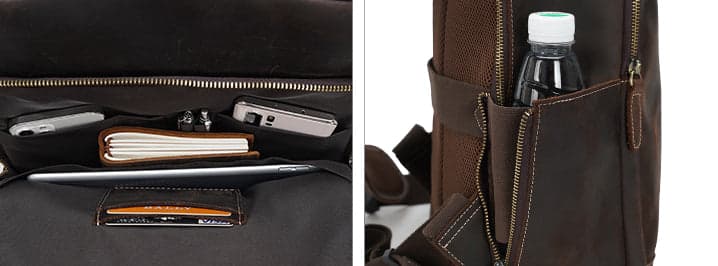 The Barefoot Pro Genuine Leather Laptop Backpack with USB Port, photo 3