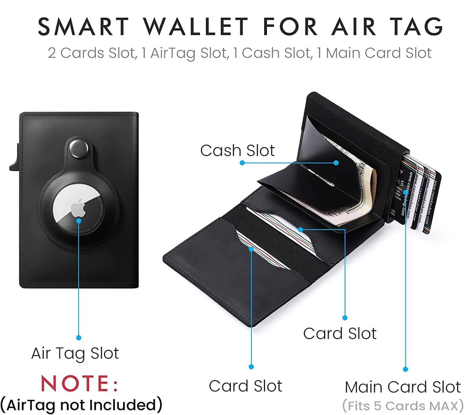 The Dudesโข Pro AirTag Wallet with RFID Protection, photo 3