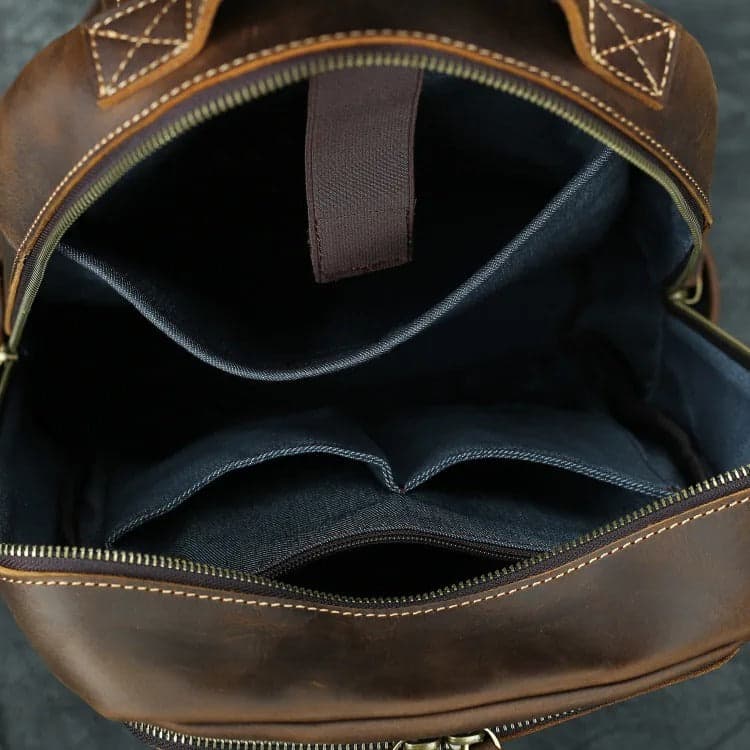 JourneyLite Prestige Crazy Horse Leather Laptop Backpack, photo 2